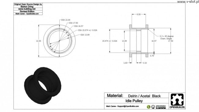 OpenBuilds Idler Pulley kit