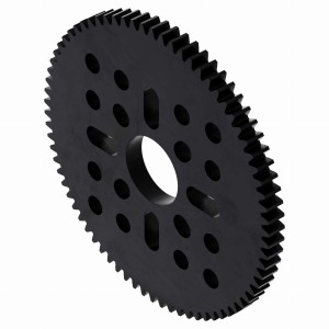 Gear wheel 74 teeth (MOD 0.8, 4 mm thickness acetal)