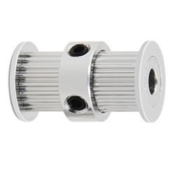 Double gear GT2 20 teeth shaft 6.35 mm per strip 6 mm wide