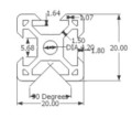 Profil aluminiowy V-SLOT 2020 - Czarny Anodowany 300 cm