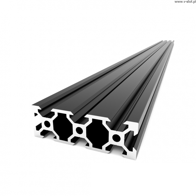 Uxcell V-Slot 2060 Aluminum Extrusion – 200x60mm European Standard, Anodized Black, For 3D Printers, CNC & DIY