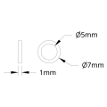Dystans plastikowy 5x7x1 (12szt)