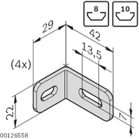 Set of 8xFS3 steel angles