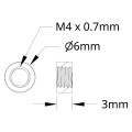Tulejka dystansowa gwintowana 3mm M4 (4szt)
