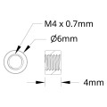 Tulejka dystansowa gwintowana 4mm M4 (4szt)