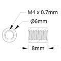 Tulejka dystansowa gwintowana 8mm M4 (4szt)