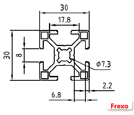 Profil aluminiowy 30x30x2000 [8]