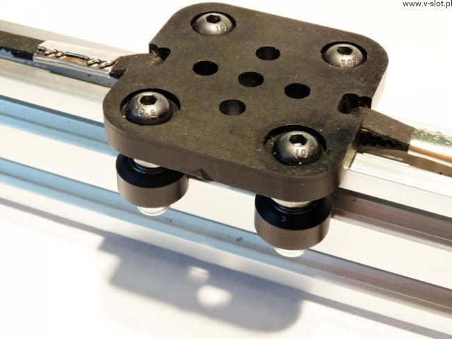 Mini V-Wheel Gantry Plate Kit For V-Slot Aluminum Extrusion - Belt Drive CNC Actuator (Black)